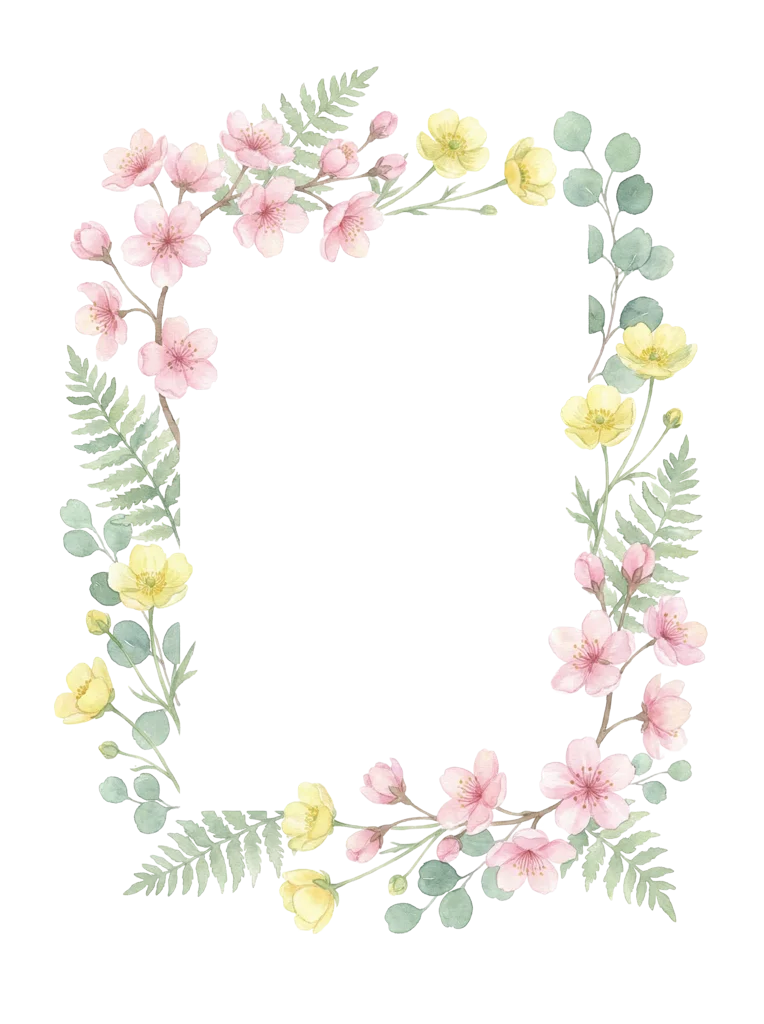 Decorative flowers overlay